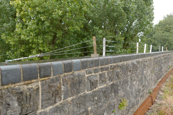 Demonstration wire guard on Bath Road Viaduct.