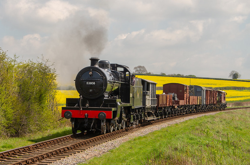 53808 on the Watercress Line on 29 April 2023.